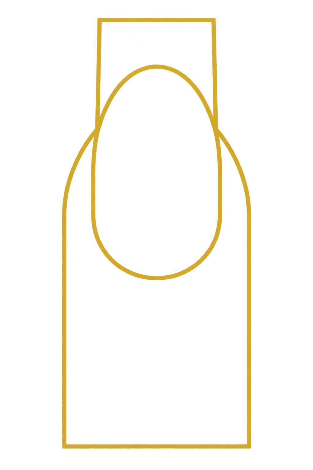 Demonstração do formato de unha Quadrada